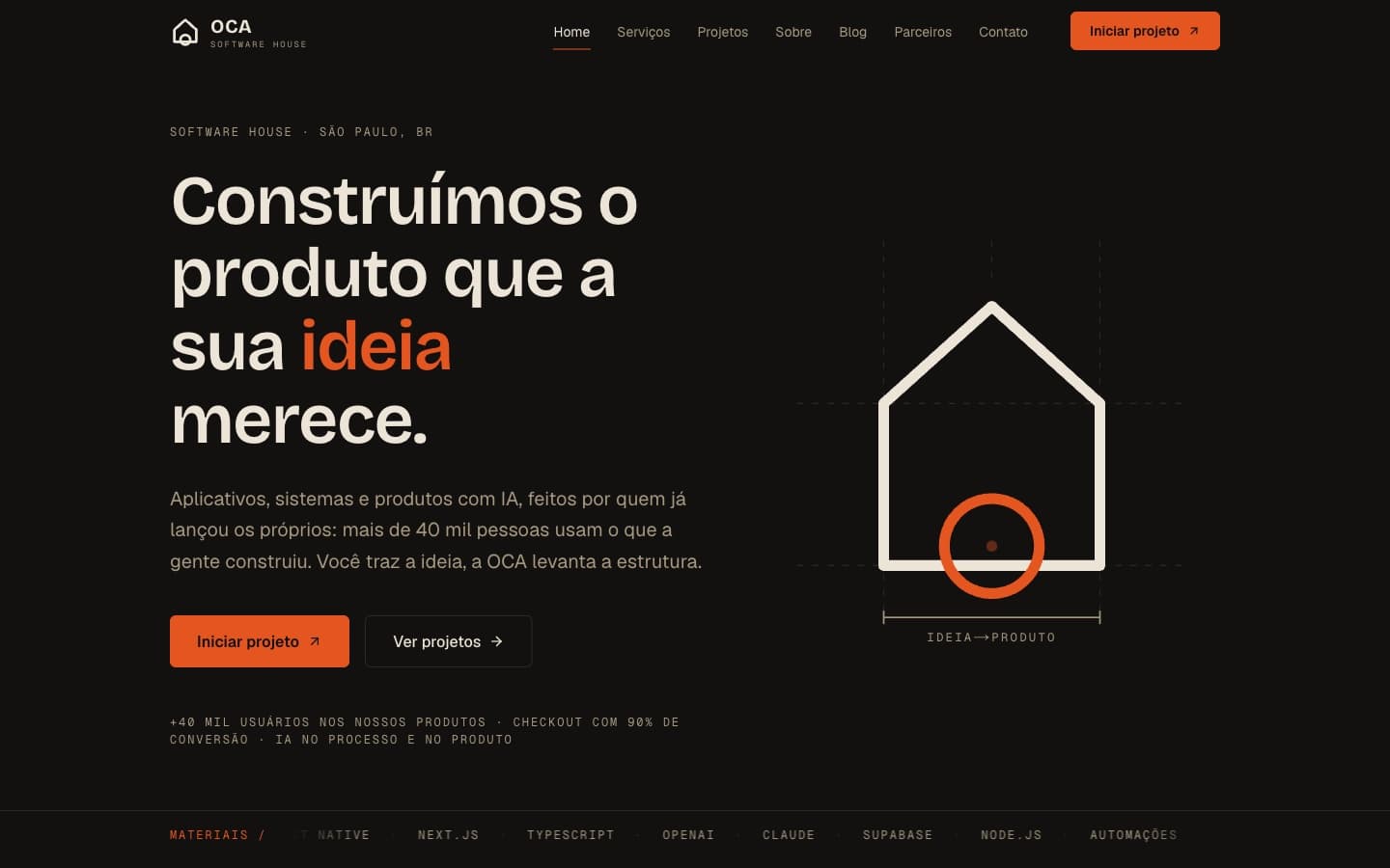 OCA Software House home page